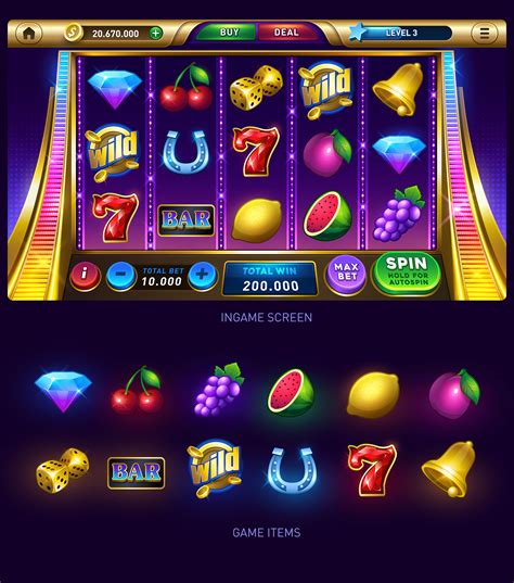 Vegas Slots Game UI .